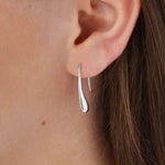 Sterling Silver Liquid Drop Earrings (ML856E) by Gexist®