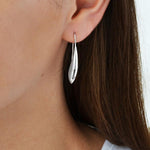 Sterling Silver Liquid Silver Earrings (MD279E) by Gexist®