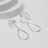 Sterling Silver Loops Two Way Ear Studs (ME431) by Gexist®