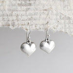 Sterling Silver Love Heart Earrings (ME400E) by Gexist®