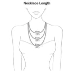 Sterling Silver Love Heart Necklace (ME400P-4) by Gexist®