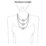 Sterling Silver Love Heart Necklace (ME400P-4) by Gexist®