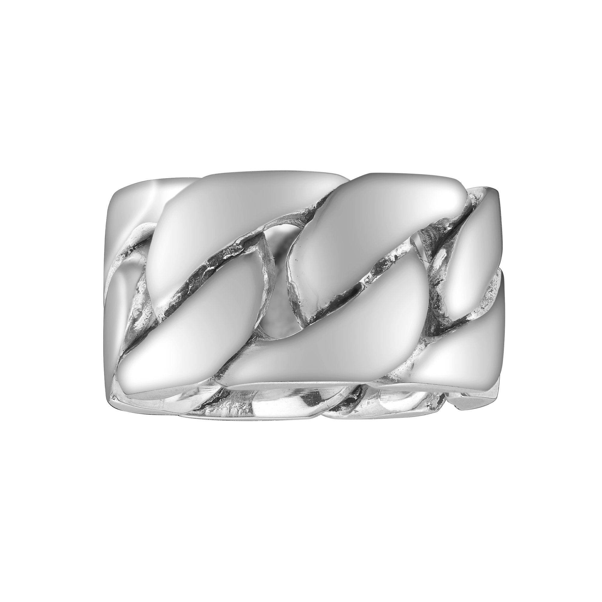 Bague Massive Argent Sterling maillon gourmette Gexist