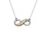 Sterling Silver Necklace and Bicolor Infinity Pendant with Multi Edelweiss Pattern by Gexist®