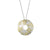 Sterling Silver Necklace and Bicolor Pendant with Multi Edelweiss Pattern by Gexist®