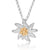 Sterling Silver Necklace with Bicolor Edelweiss Pendant by Gexist®