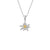 Sterling Silver Necklace with Bicolor Edelweiss Pendant by Gexist®