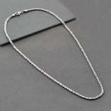 Sterling Silver Oval Borobudur Necklace (MOBN) by Gexist®