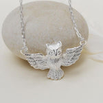 Sterling Silver Owl Necklace (MB129N) by Gexist®