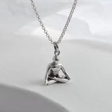 Sterling Silver Padmasana Necklace (MQ1052) by Gexist®