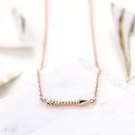 Sterling Silver Pavé Arrow Necklace (MX1353) by Gexist®
