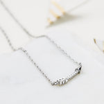 Sterling Silver Pavé Arrow Necklace (MX1353) by Gexist®