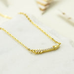 Sterling Silver Pavé Arrow Necklace (MX1353) by Gexist®
