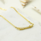 Sterling Silver Pavé Arrow Necklace (MX1353) by Gexist®