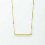 Sterling Silver Pavé Bar Necklace (MX1360) by Gexist®