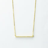 Sterling Silver Pavé Bar Necklace (MX1360) by Gexist®