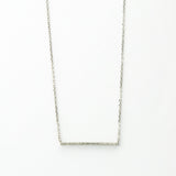 Sterling Silver Pavé Bar Necklace (MX1360) by Gexist®