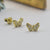 Sterling Silver Pavé Butterfly Stud Earrings (MX1375) by Gexist®