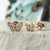 Sterling Silver Pavé Butterfly Stud Earrings (MX1375) by Gexist®