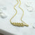 Sterling Silver Pavé Fern Necklace (MX1365N) by Gexist®