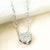 Sterling Silver Pavé Heart Necklace (MX1359N) by Gexist®