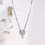 Sterling Silver Pavé Rings Necklace (MX1357) by Gexist®
