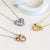Sterling Silver Pavé Rings Necklace (MX1357) by Gexist®