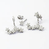 Sterling Silver Pavé Star Ear Jackets (MX1355E) by Gexist®