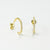Sterling Silver Pavé Stud Hoop Earrings (MX1374E) by Gexist®