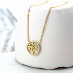 Sterling Silver Pavé Tree Necklace (MX1361N) by Gexist®
