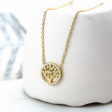 Sterling Silver Pavé Tree Necklace (MX1361N) by Gexist®