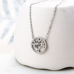 Sterling Silver Pavé Tree Necklace (MX1361N) by Gexist®