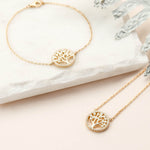 Sterling Silver Pavé Tree Necklace (MX1361N) by Gexist®
