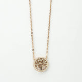 Sterling Silver Pavé Tree Necklace (MX1361N) by Gexist®