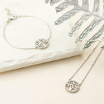 Sterling Silver Pavé Tree Necklace (MX1361N) by Gexist®