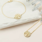 Sterling Silver Pavé Tree Necklace (MX1361N) by Gexist®