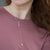 Sterling Silver Pavé Triangle Drop Necklace (MX1356) by Gexist®
