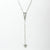 Sterling Silver Pavé Triangle Drop Necklace (MX1356) by Gexist®