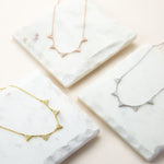 Sterling Silver Pavé Triangles Necklace (MX1363) by Gexist®