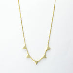 Sterling Silver Pavé Triangles Necklace (MX1363) by Gexist®