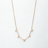 Sterling Silver Pavé Triangles Necklace (MX1363) by Gexist®