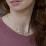 Sterling Silver Pavé Triangles Necklace (MX1363) by Gexist®