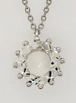 Sterling Silver Pendant with Swiss Stone Cristal Quartz by Gexist®
