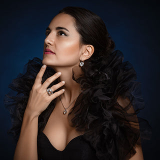 Sterling Silver Pendant with Swiss Stone Cristal Quartz by Gexist®