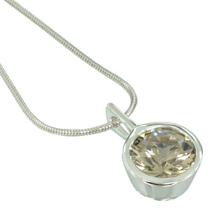 Sterling Silver Pendant with Swiss Stone Smoky Quartz by Gexist®