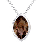 Sterling Silver Pendant with Swiss Stone Smoky Quartz by Gexist®