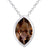 Sterling Silver Pendant with Swiss Stone Smoky Quartz by Gexist®