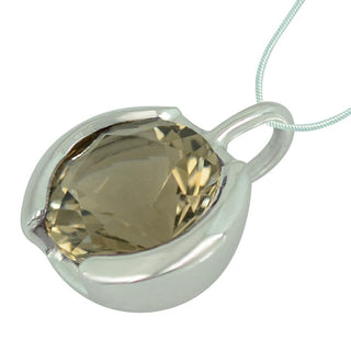 Sterling Silver Pendant with Swiss Stone Smoky Quartz by Gexist®