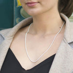 Sterling Silver Popcorn Chain Necklace (MV1308) by Gexist®