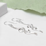 Sterling Silver Reflected Twirl Earrings (MS1151E) by Gexist®